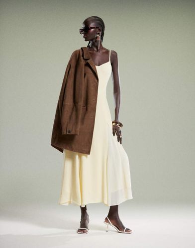 Robe longue effet rapic - Citron - Forever New - Modalova