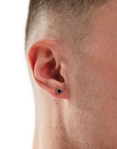 Boucles d'oreilles triangle avec émail noir - Faded Future - Modalova