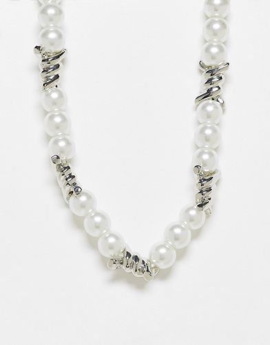 Collier à perles fantaisie et breloques style fil barbelé - Faded Future - Modalova
