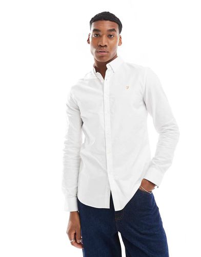 Brewer - Chemise Oxford ajustée à manches longues - Farah - Modalova