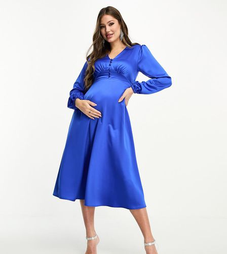 Robe mi-longue boutonnée - Flounce London Maternity - Modalova