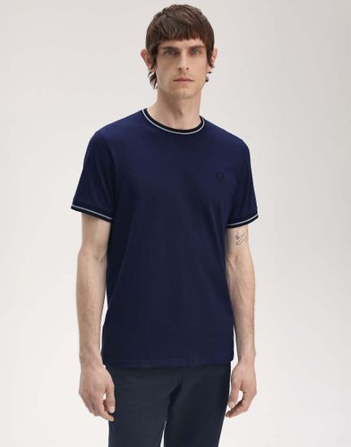 T-shirt  liser double - Bleu fonc - Fred Perry - Modalova