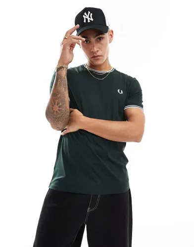 T-shirt à liserés - forêt - Fred Perry - Modalova