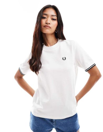 T-shirt avec bords de manches contrastants - Fred Perry - Modalova