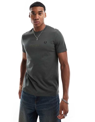 Fred Perry - T-shirt brodé - Vert - Fred Perry - Modalova