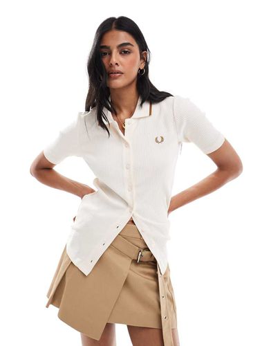 Chemise côtelée boutonnée - Pêche soyeux - Fred Perry - Modalova