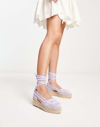 Destino - Espadrilles à semelle plateforme plate - Lilas - Free People - Modalova