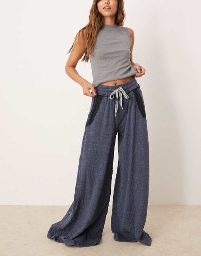 Wait A Minute - Pantalon confort ample - chambray - Free People - Modalova