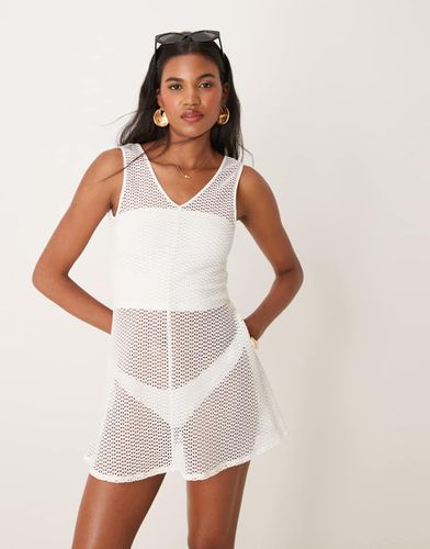 Robe de plage courte en maille - Free Society - Modalova