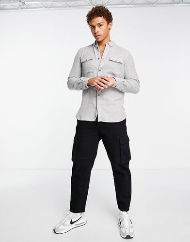 Chemise manches longues en flanelle à 2 poches - clair - French Connection - Modalova