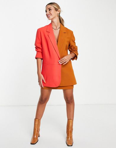 Bilania - Veste habillée d'ensemble effet color block - Rouge et gingembre - French Connection - Modalova
