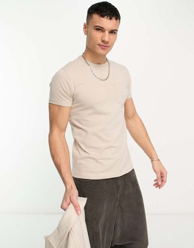 T-shirt avec poche - Taupe - French Connection - Modalova