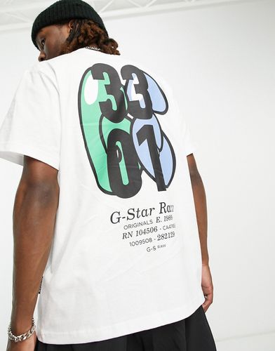 G-Star - 3301 - T-shirt oversize avec imprimé au dos - Gstar - Modalova