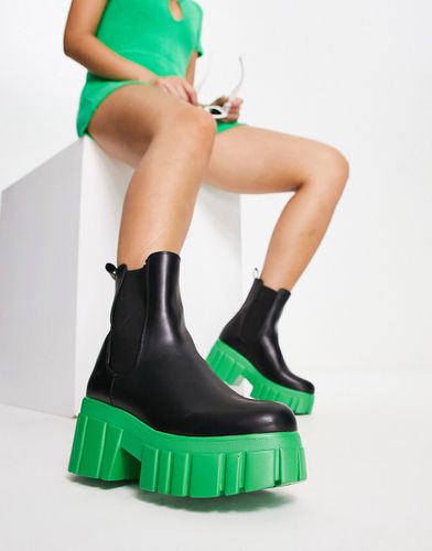 Koi - Bottines à talon et semelle contrastante - /vert - Koi Footwear - Modalova