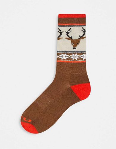 Moonwalk - Chaussettes à imprimé daim - Fauve - Kavu - Modalova