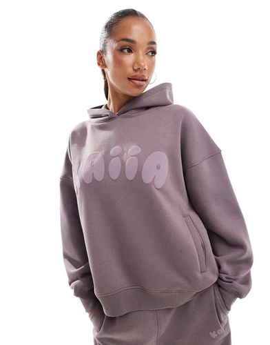 Sweat à capuche oversize d'ensemble avec logo bulle - Kaiia - Modalova