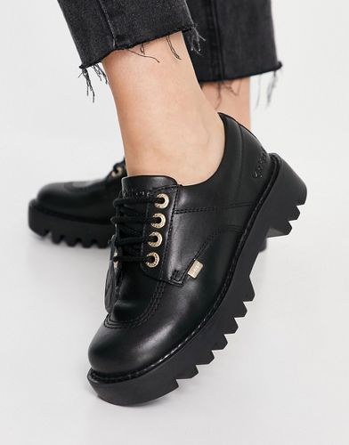 Kizziie - Chaussures chunky à lacets en cuir - Kickers - Modalova