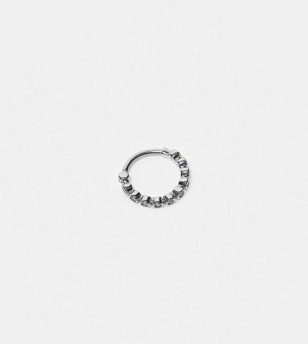 Boucle d'oreille clicker helix en argent massif ornée de pierres - Kingsley Ryan - Modalova