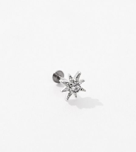 Boucle d'oreille étoile en argent massif à cristaux - Kingsley Ryan - Modalova