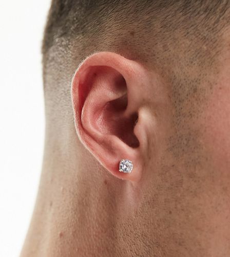 Boucles d'oreilles 6 mm en argent massif à cristaux - Kingsley Ryan - Modalova
