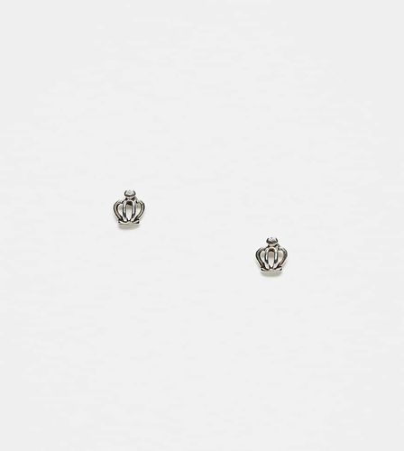 Boucles d'oreilles couronne en argent massif - Kingsley Ryan - Modalova