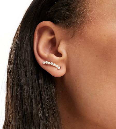 Boucles d'oreilles en argent massif avec perles nacrées - Kingsley Ryan - Modalova