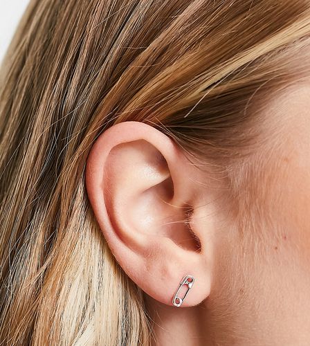 Boucles d'oreilles en forme d'épingle à nourrice en argent massif - Kingsley Ryan - Modalova