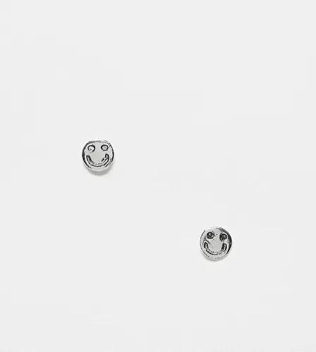 Boucles d'oreilles smiley en argent massif - Argent - Kingsley Ryan - Modalova