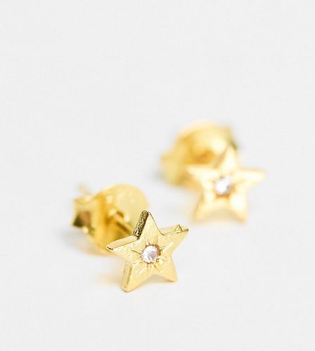 Clous d'oreilles étoile en plaqué or - Kingsley Ryan - Modalova