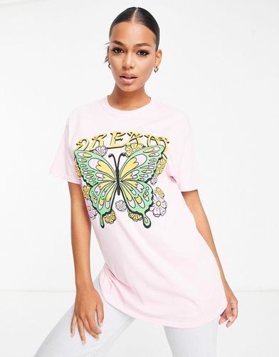 HNR LDN - T-shirt oversize avec imprimé papillon - Honour - Modalova