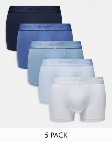 Hollister - Lot de 5 boxers - Bleu - Hollister - Modalova