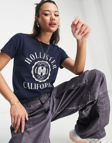 T-shirt à manches longues et logo - Hollister - Modalova