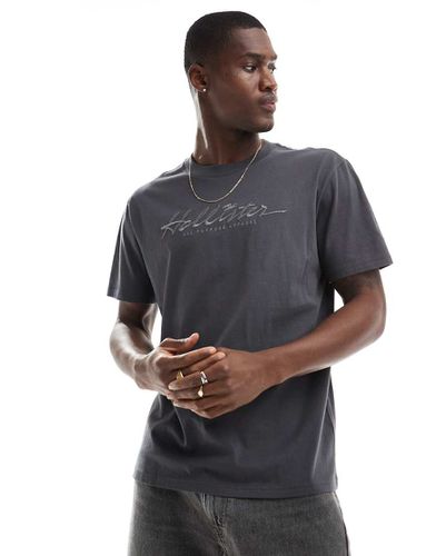 T-shirt décontracté avec logo brodé ton sur ton - Hollister - Modalova