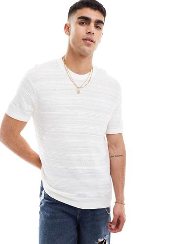 T-shirt décontracté en maille - Crème - Hollister - Modalova