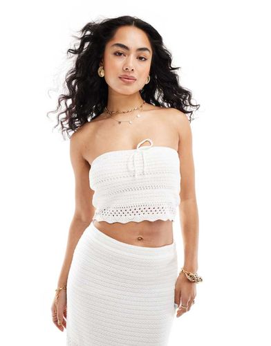 Top en maille au crochet sans manches - Hollister - Modalova