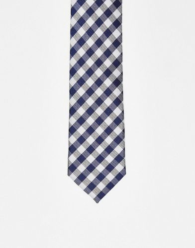 Cravate à petits carreaux - /blanc - Harry Brown - Modalova