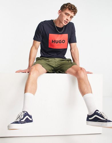 T-shirt à grand logo encadré - Hugo - Modalova