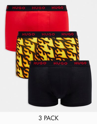 Hugo Bodywear - Lot de 3 boxers avec taille à logo - Hugo Red - Modalova