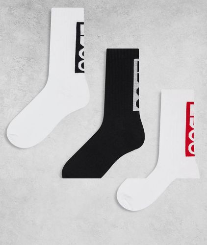 HUGO Bodywear - Lot de 3 paires de chaussettes avec logo  l'arrire - et blanc - Hugo Red - Modalova