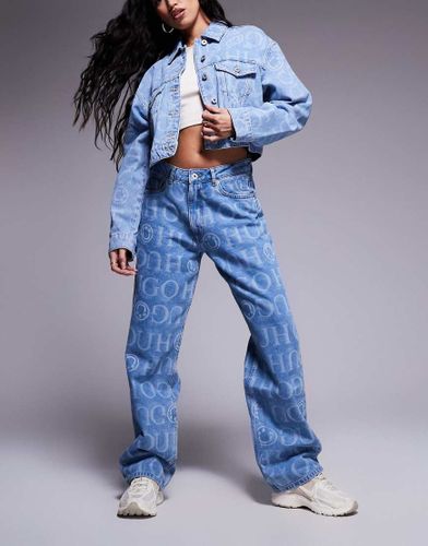 Elyah - Jean d'ensemble avec logo imprim sur l'ensemble - Hugo Blue - Modalova