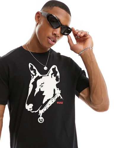 Hugo - Dammock - T-shirt avec imprimé chien - Hugo Red - Modalova