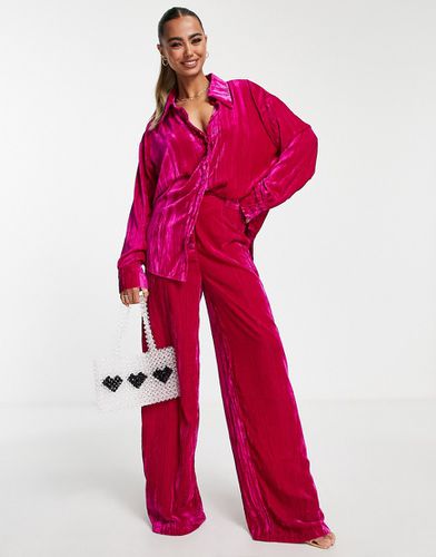Exclusivité - Pantalon large d'ensemble en velours - In The Style - Modalova