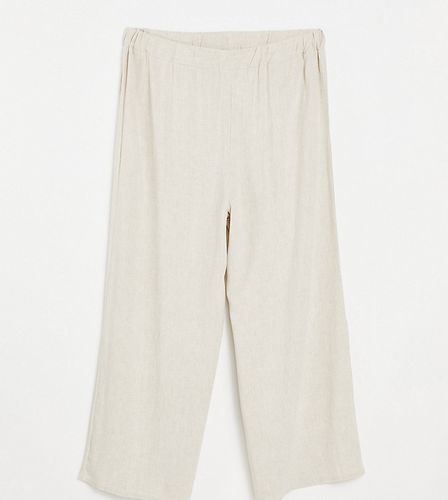 Pantalon large - Taupe - In The Style Plus - Modalova