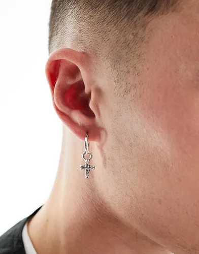 Reset - Boucles d'oreilles à pendant croix - Icon Brand - Modalova