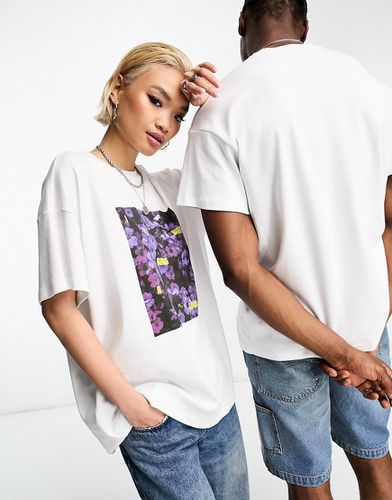 T-shirt unisexe oversize à imprimé fleuri - Iiqual - Modalova