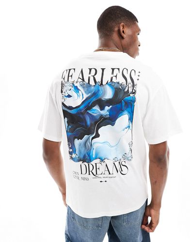 T-shirt oversize avec imprimé Fearless Dreams au dos - Jack & Jones - Modalova