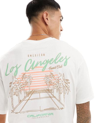 T-shirt oversize avec imprimé Los Angeles au dos - Jack & Jones - Modalova