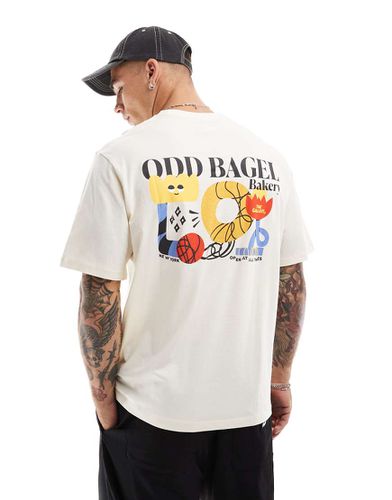 T-shirt oversize avec imprimé Odd Bagel au dos - Crème - Jack & Jones - Modalova