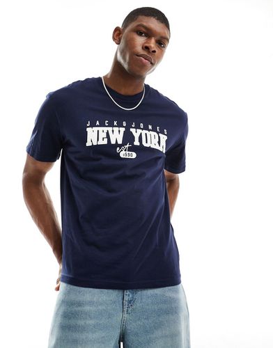 T-shirt à imprimé New York - Jack & Jones - Modalova
