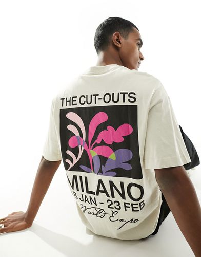 T-shirt ultra oversize à imprimé Milano - Beige - Jack & Jones - Modalova